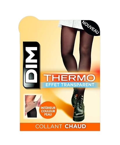 DIM Collant Femme Thermo 80D | Intérieur Polaire Chaud | Effet Transparent | Hiver Confort et Élégance