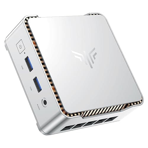 NiPoGi E2 Mini PC W-11 Pro, АMD Ryzen 5 3500U(4 C/ 8 T, jusqu'à 3,70 GHz) | 16 Go DDR4 256 Go M.2 SSD Mini Ordinateur de Bureau pour école/Maison/Bureau, Double écran 4K, HDMI 2.0, DP, Double WiFi.