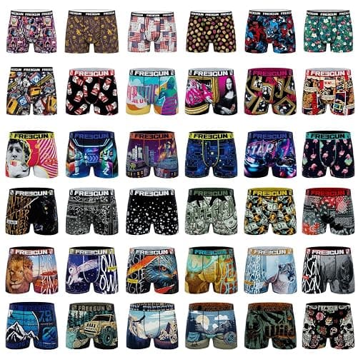 Freegun Pack Surprise Boxer Homme, Calecon Modèle Aléatoire, Confortable et Agréable (Lot de 5)
